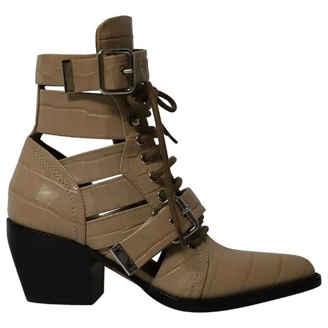 chloe rylee sale|Chloé Rylee Buckle Cutout Leather Boots on SALE .